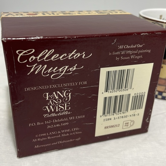 Vintage Teacher’s All Checked Out Coffee Mug Susan Winget #12 Lang & Wise NEW - Picture 13 of 14